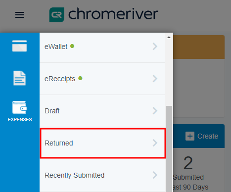 Adjust and Resubmit Returned Expenses – Chrome River Help Center